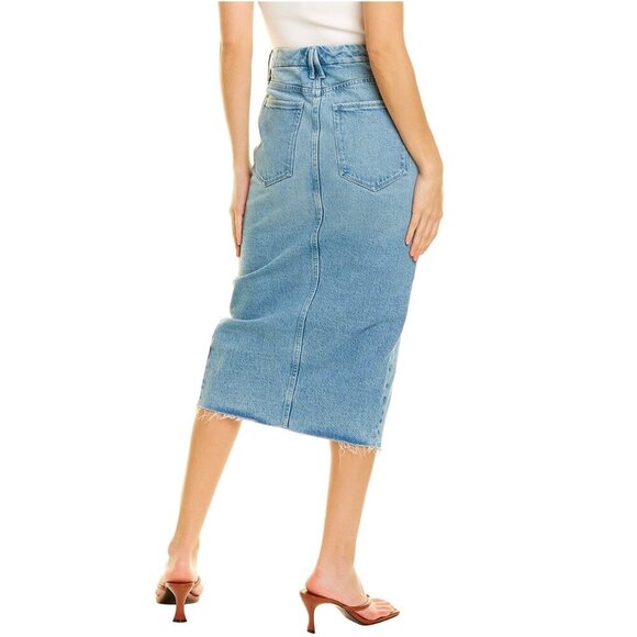 New w/Tags - Good American Crossover Denim Jeans Midi Skirt - WAY OVERSIZED - Picture 5 of 12